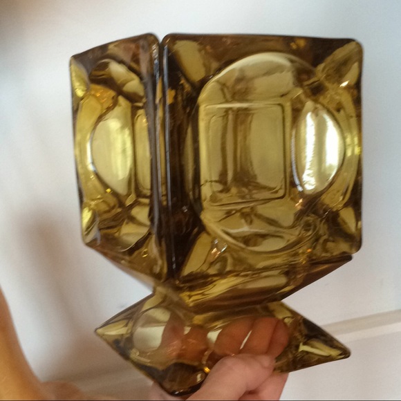 Hurricane Amber RARE 60s/70s Lantern VINTAGE Lamp - Picture 1 of 4